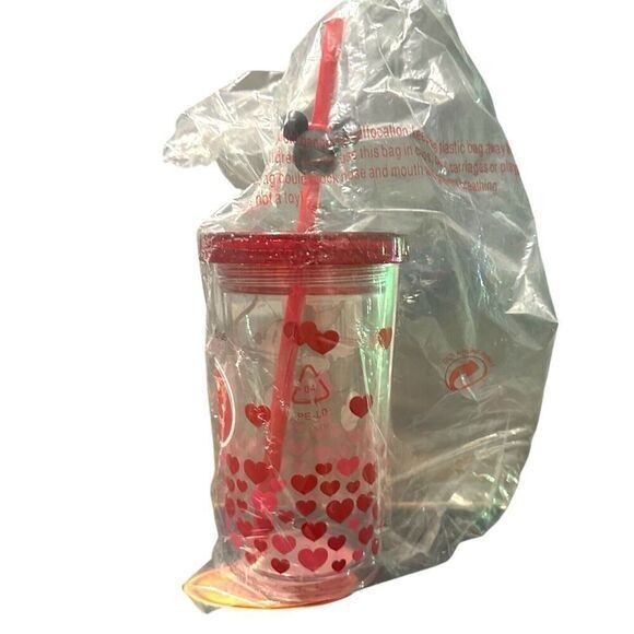 Disney Tumbler Mickey Minnie Mouse Love Hearts‎ Valentine’s Day NEW - Picture 4 of 7